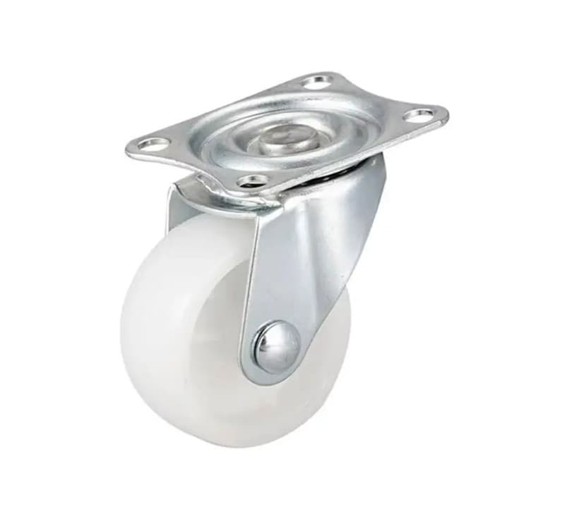 1 Pcs Heavy Duty Caster Wheel 360 Degree Furniture Carts Furniture Roller 1 inch White Nylon Rubber