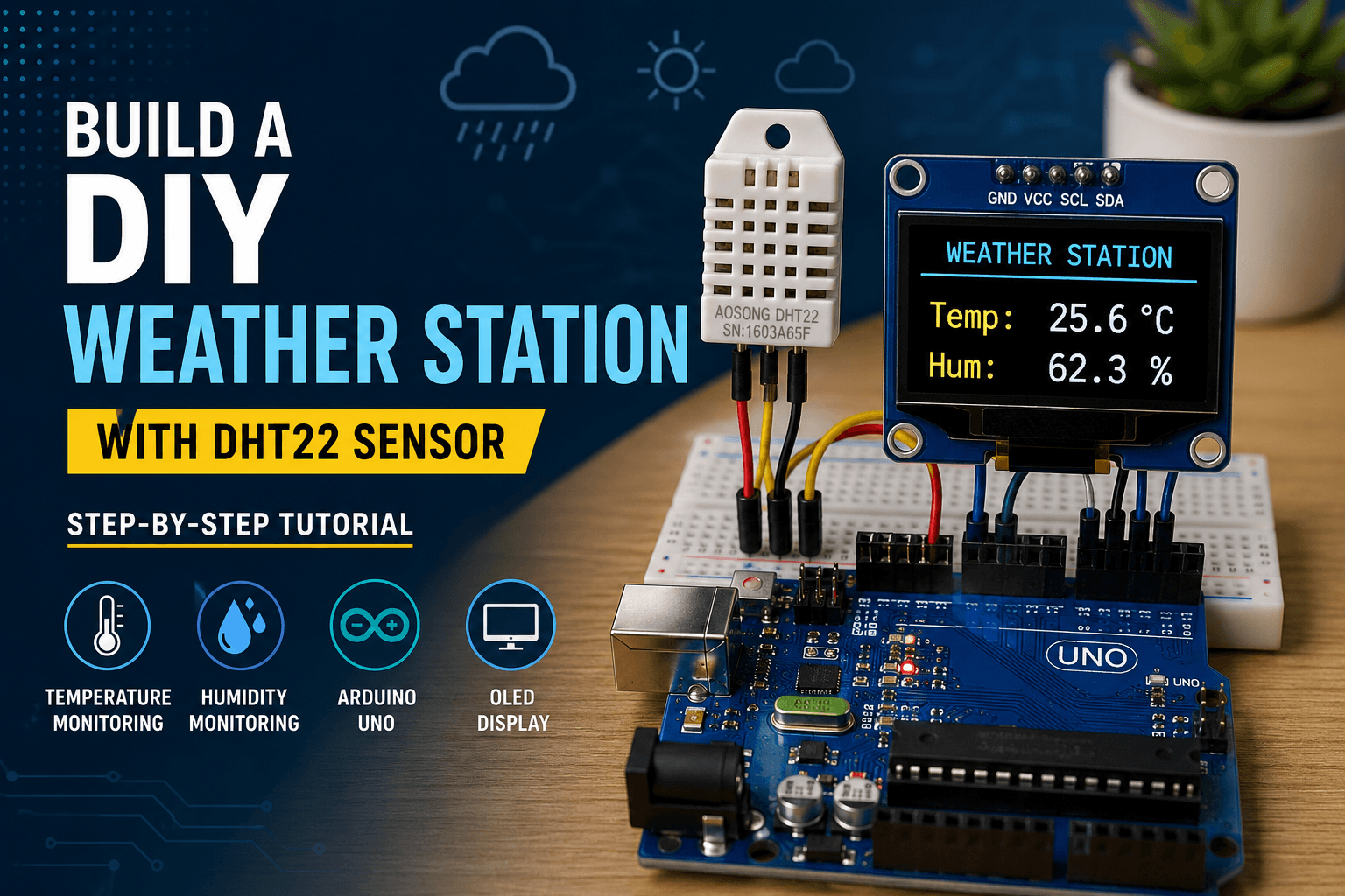 Build a DIY Weather Station with DHT22 Sensor (Step-by-Step)