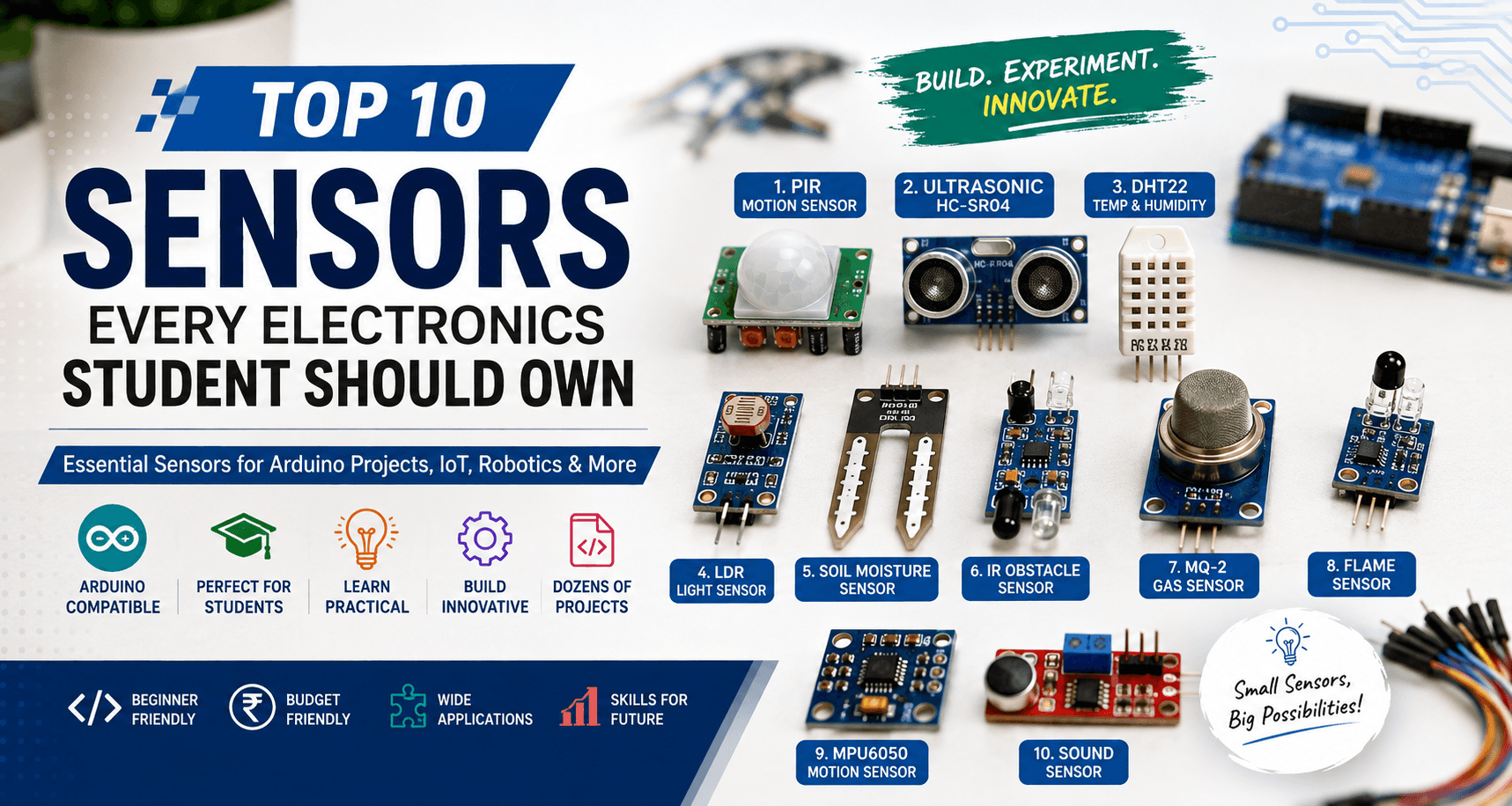 Top 10 Sensors Every Electronics Student Should Own